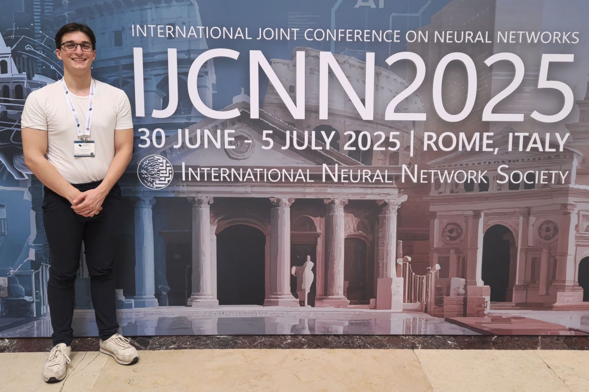 Christian Bianchi at IJCNN 2025 in Rome.